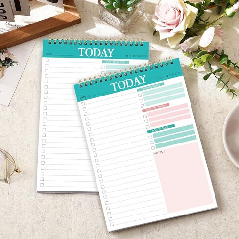 مفكرة قائمة المهام - قائمة المهام للعمل مع 52 ورقة، 6.9 بوصة × 9.9 بوصة، دفتر قائمة المهام، لوحة ملاحظات يومية غير مؤرخة، مخطط قائمة المهام، منظم دفتر الملاحظات المرجعي in Kuwait