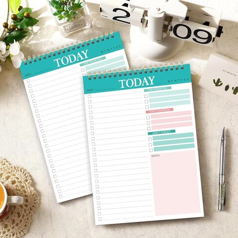 مفكرة قائمة المهام - قائمة المهام للعمل مع 52 ورقة، 6.9 بوصة × 9.9 بوصة، دفتر قائمة المهام، لوحة ملاحظات يومية غير مؤرخة، مخطط قائمة المهام، منظم دفتر الملاحظات المرجعي in Kuwait