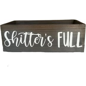 صندوق حامل ورق الحمام الريفي الحمام ، ديكور "Shitter's Full" in Kuwait