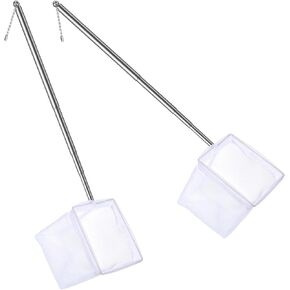 2 Pack 3 Inch Aquarium Net Small Fish Net Aquarium Shrimp Nets with Extendable Stainless Steel Handle Fine Tank Tool Mesh for Shrimp, Baby Fish, Food Residue Debris Skimming in Kuwait