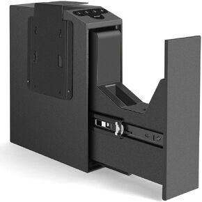 Biometric Slider Handgun Gun Safe for Nightstand, Desk, Bed Side,Truck - Auto Sliding Door Hand Gun Safe for Pistol -with Fingerprint, PIN Code, KEY Access in Saudi Arabia