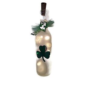 Shamrock Wine Bottle Decoration Party Glass Irish in Kuwait