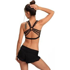 Women's Strappy Criss Cross Back Yoga Bra Top in Saudi Arabia