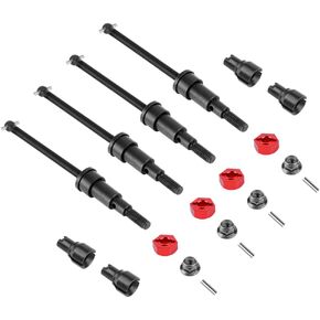 GLOBACT #45 Steel CVD Driveshaft Front Rear Drive Shafts Set for Arrma 1/18 Granite Grom 1/14 Typhon Grom Mega 380 1/18 RC Monster Truck Buggy Upgrade Replace ARA311198 (Black) in Saudi Arabia