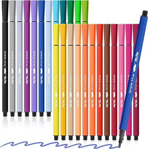 Mr. Pen- Felt Tip Pens ، 24 Pack ، Alged Love Tip Pens in Kuwait