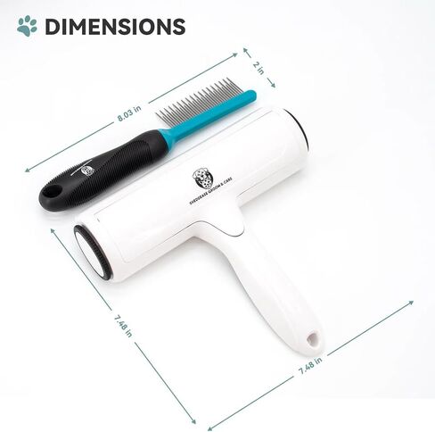 SheddEase Groom & Care Reusable Dog & Cat Hair Remover for Furniture, Couch, Carpet | Deshedding Comb for Shedding, All-in-One Pet Hair Remover & Grooming Comb Kit in Saudi Arabia