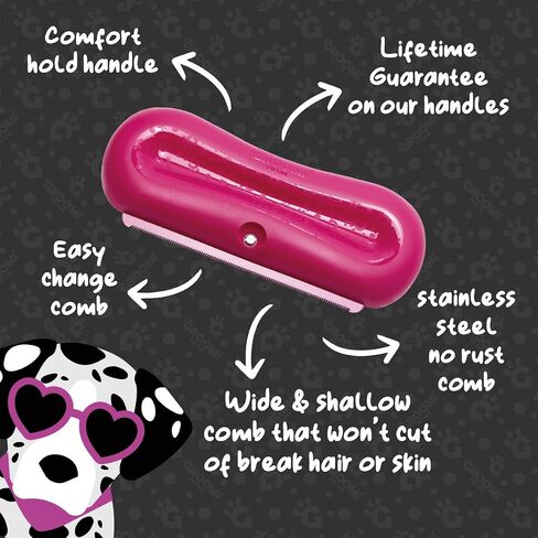 Deshedding & Grooming Brush for Dogs, Cats, Horses & Rabbits - Gentle & Effective Pet Grooming Tool, Wide Shallow Comb, Smooth Groomer for Cats, Dogs and Horses, Combs for Grooming Animal in Saudi Arabia