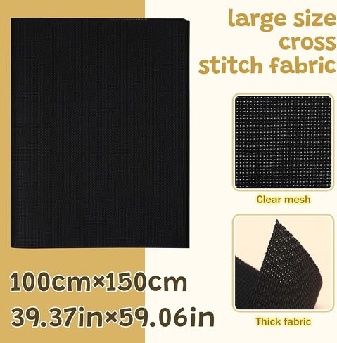 Cross Stitch Fabric ، 14 Count Embroidery Fabrice ، 59 * 39 بوصة أبيض كروس قطعة قماش للمنزل DIY التزيين in Kuwait