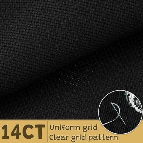 Cross Stitch Fabric ، 14 Count Embroidery Fabrice ، 59 * 39 بوصة أبيض كروس قطعة قماش للمنزل DIY التزيين in Kuwait