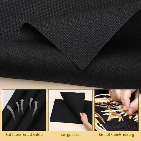 Cross Stitch Fabric ، 14 Count Embroidery Fabrice ، 59 * 39 بوصة أبيض كروس قطعة قماش للمنزل DIY التزيين in Kuwait