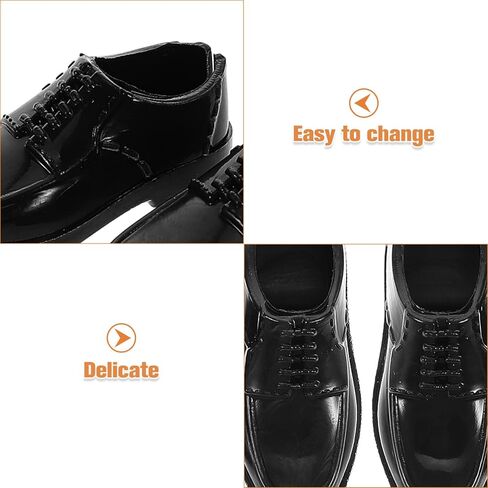 10 أزواج 1/6 Scale Men Black Shoes - Action Form in Kuwait