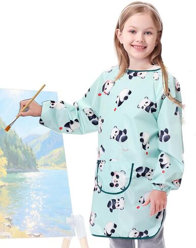 Kids Art Smock Long Sleeve Painting Apron - Waterproof Artist Doodle Shirt for Children in Kuwait