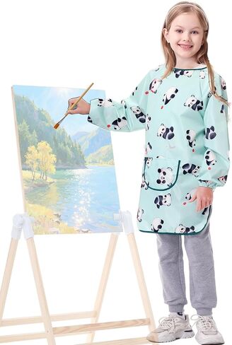 Kids Art Smock Long Sleeve Painting Apron - Waterproof Artist Doodle Shirt for Children in Kuwait