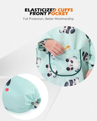 Kids Art Smock Long Sleeve Painting Apron - Waterproof Artist Doodle Shirt for Children in Kuwait