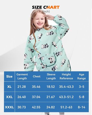 Kids Art Smock Long Sleeve Painting Apron - Waterproof Artist Doodle Shirt for Children in Kuwait
