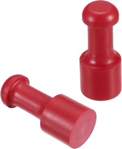 PATIKIL 30mm Stamp Rubber Round Handle, 2 Pcs Stamp Mounts Drawer Pulls for Carving Making DIY Crafting Scrapbooking, Red in Saudi Arabia