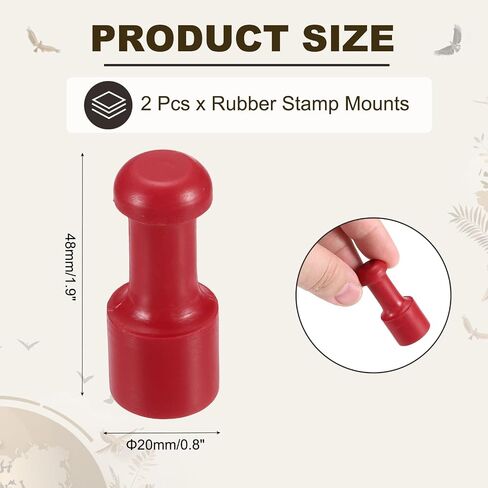 PATIKIL 30mm Stamp Rubber Round Handle, 2 Pcs Stamp Mounts Drawer Pulls for Carving Making DIY Crafting Scrapbooking, Red in Saudi Arabia
