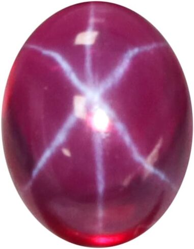 GEMHUB 4.05 Cts. 6 Rays Red Star Ruby Loose Gemstone Oval Shape Red Star Ruby BP-075 in Saudi Arabia