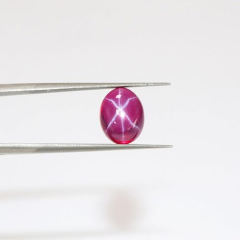 GEMHUB 4.05 Cts. 6 Rays Red Star Ruby Loose Gemstone Oval Shape Red Star Ruby BP-075 in Saudi Arabia
