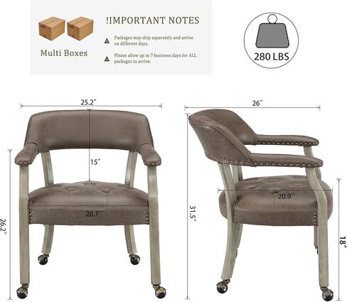 مجموعة Leemtorig من كراسي تناول الطعام مع عجلات وذراعين ، كراسي كبيرة لتناول الطعام مع عجلات ، كراسي طاولة البوكر لهجة ، كراسي بوس الخشب الصلبة ، أرجل الكرز والزرقاء SY-1533-LB in Kuwait