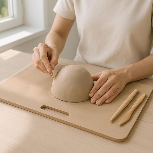 Craft Board with Handle, Portable MDF Plaster for Clay Sculpting, Simple to Maintain, Excellent for DIY Art Projects, Light Yet Strong in Saudi Arabia