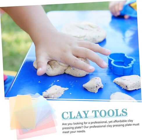 8pcs Clay Pottery Boards Plasticine Pressure Plates for DIY Sculpture Smooth Clay Tools for Crafting and Modeling Activities in Kuwait