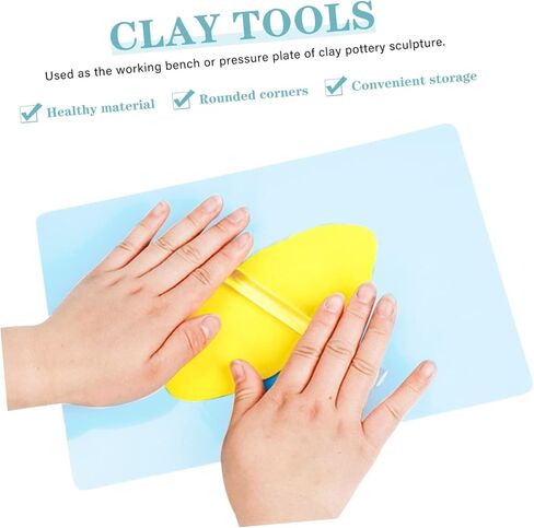 Gatuida 8pcs لوحات Clay Pottery Craft ألواح غير ملتصقة بلاستينية تضغط وتدوير لأدوات النمذجة حواف مستديرة آمنة مريحة لنحت DIY والحرف الحرفية in Kuwait