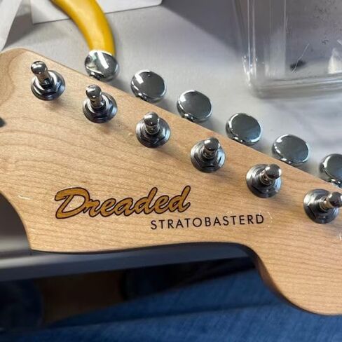 Custom Vintage 50s Style Guitar and Bass Headstock Decals for Telecater Style Guitar Headstock in Saudi Arabia