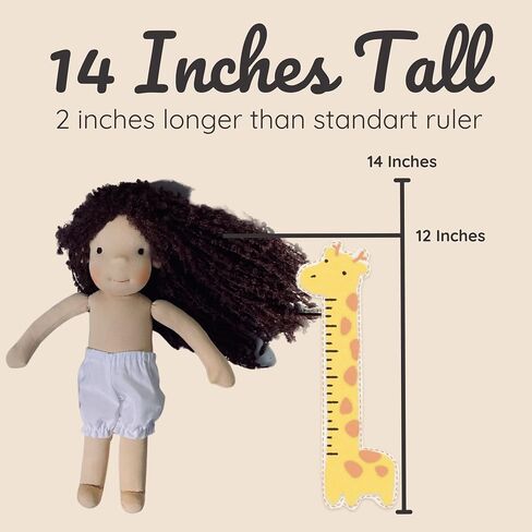 Waldorf Doll Baby - Soft 14 Inch Rag Doll for Toddlers, Perfect Gift for 1-3 Year Old Boys & Girls, My First Christmas Idea in Saudi Arabia