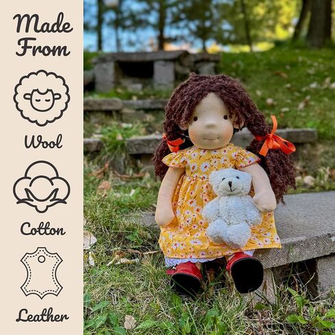 Waldorf Doll Baby - Soft 14 Inch Rag Doll for Toddlers, Perfect Gift for 1-3 Year Old Boys & Girls, My First Christmas Idea in Saudi Arabia