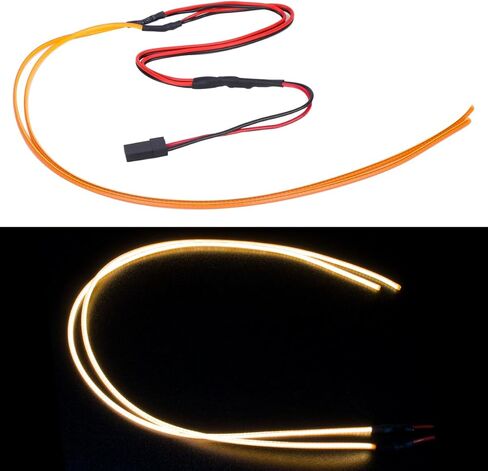 شريط مصابيح LED مرنة RC لسيارات RC SCX24 TRX4M FCX24 FCX18 UTB18 1/24 1/18 ترقية الأجزاء ، ملحقات سيارة RC الشاملة (أحمر) in Kuwait