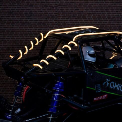 شريط مصابيح LED مرنة RC لسيارات RC SCX24 TRX4M FCX24 FCX18 UTB18 1/24 1/18 ترقية الأجزاء ، ملحقات سيارة RC الشاملة (أحمر) in Kuwait