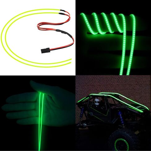 Crazepony RC LED Strip Lights Flexible Cuttable for TRX4M SCX24 1/24 1/18 Crawlers Upgrade(Ice Blue) in Saudi Arabia