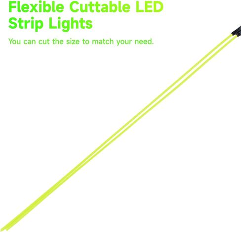 Crazepony RC LED Strip Lights Flexible Cuttable for TRX4M SCX24 1/24 1/18 Crawlers Upgrade(Ice Blue) in Saudi Arabia