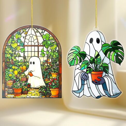 هالوين شبح قراءة كتاب Suncatcher ، ديكور الكتب ، هدايا عشاق الكتب ، الهدايا الكتب ، هدايا عاشق الكتب للنساء ، الهدايا للقراء النساء ، الحلي الكتب لشجرة عيد الميلاد in Kuwait