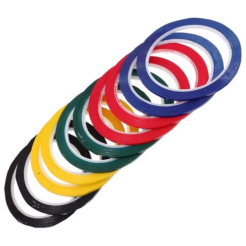 Balacoo 10 Rolls لوحة رقيقة من السبورة ، شريط تحديد موقع سطح المكتب ، خط علامة تحذير سلس على السبورة ، 3 مم × 50 مترًا (أسود/أزرق/أخضر/أصفر/أحمر كل 2 مساءً) in Saudi Arabia