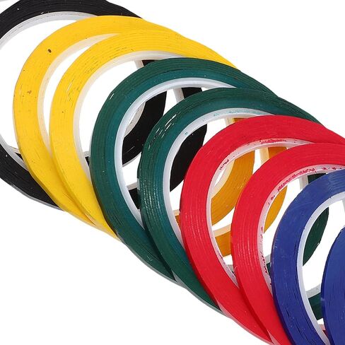 Balacoo 10 Rolls لوحة رقيقة من السبورة ، شريط تحديد موقع سطح المكتب ، خط علامة تحذير سلس على السبورة ، 3 مم × 50 مترًا (أسود/أزرق/أخضر/أصفر/أحمر كل 2 مساءً) in Saudi Arabia