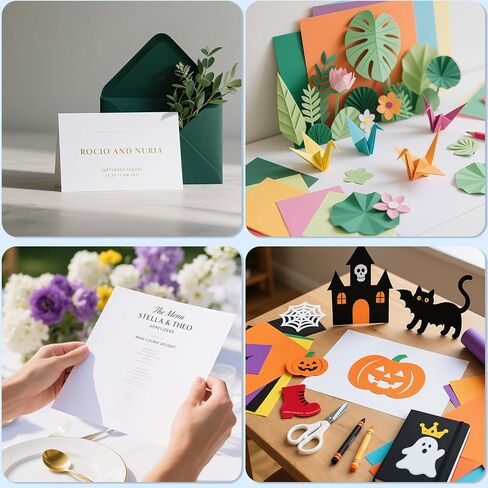 Premium White Cardstock Paper (5 × 7 بوصات) - 440 ورقة ، 200 GSM - بطاقات الوزن الثقيلة للطباعة ، الحرف ، الدعوات | ناعم ورقة بطاقة الطابعة | مخزون البطاقة السائبة ل DIY والاستخدام المهني in Kuwait