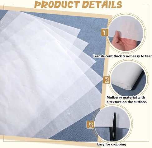 50pcs ورقة أرز A4 لأوراق Decoupage Paper Paper للحرف 8.3x11.7 "أوراق Decoupage للأرز لتصنيع بطاقات كتابة الطلاء in Kuwait
