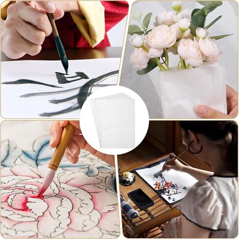 50pcs ورقة أرز A4 لأوراق Decoupage Paper Paper للحرف 8.3x11.7 "أوراق Decoupage للأرز لتصنيع بطاقات كتابة الطلاء in Kuwait