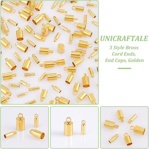 UniCraftale حوالي 200 ٪ 4 أحجام نهايات الحبل برميل نهايات عمود البلاتين نهايات 2-6 مم قطرها الداخلية الأطراف السلك المنهايات الطرف الطرف كبسولات حبة الموصل المجوهرات للأساور صنع المجوهرات in Saudi Arabia