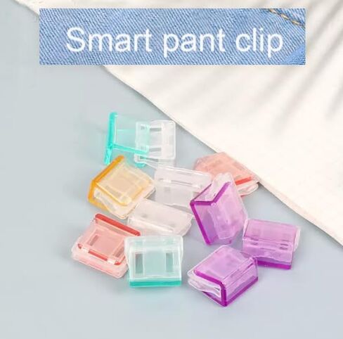 Kalunex 6 PCS Magic Magic Clip قابلة للتعديل ، تقصير فوري للجينز ، والسراويل ، وسروال الملابس ، ولا زلة ساق ساق للرجال النساء في سن المراهقة in Saudi Arabia