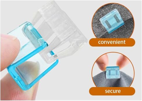 Kalunex 6 PCS Magic Magic Clip قابلة للتعديل ، تقصير فوري للجينز ، والسراويل ، وسروال الملابس ، ولا زلة ساق ساق للرجال النساء في سن المراهقة in Saudi Arabia