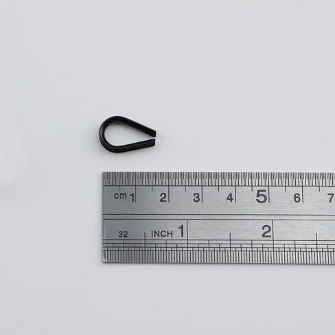 Antrader M4 Stainless Steel Thimble for 5/32" Diameter Wire Rope Cable Thimbles Rigging,12 Pack (Black) in Saudi Arabia