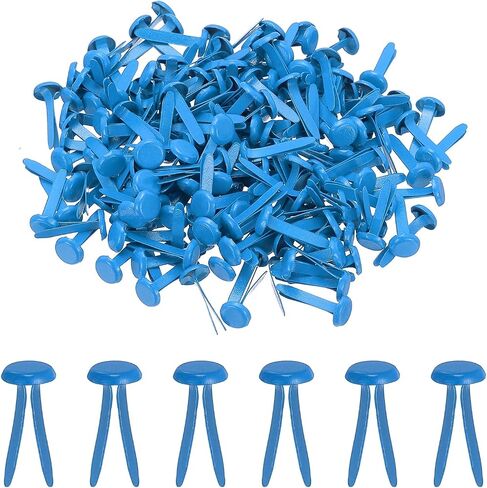 Patikil Brads للحرف الورقية ، 200 pcs أصفر الورق المعدنية السحابات جولة رأس mini brads تقسيم دبابيس لوازم الورق لوكيل لوكس DIY Craft Project Draging Book ، 20 مم in Saudi Arabia