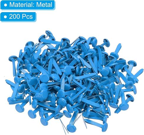 Patikil Brads للحرف الورقية ، 200 pcs أصفر الورق المعدنية السحابات جولة رأس mini brads تقسيم دبابيس لوازم الورق لوكيل لوكس DIY Craft Project Draging Book ، 20 مم in Saudi Arabia