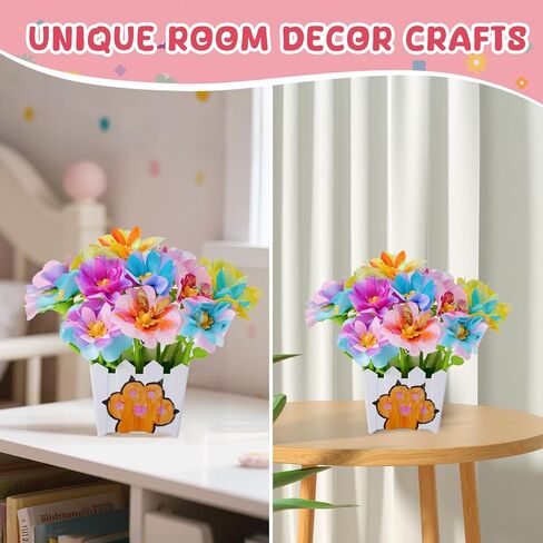 ألعاب Dolwenqi Fabric Flower Toys ولعب الفنون والحرف DIY للأطفال الذين تتراوح أعمارهم بين 4 و 8 سنوات ، والزهور التي تصنع لعبة تعليمية للطفل والأطفال ، هدية عيد ميلاد عيد الميلاد لـ 4 5 6 7 7 8 سنوات من الفتيات in Kuwait