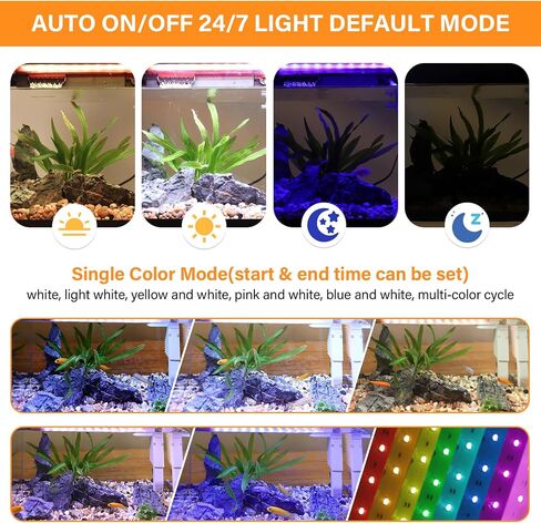 hygger Smart Aquarium Starter Kit, Glass Fish Tank with 24/7 Mode Light, Heater, Water Pump, Filter Media, Auto Feeder,Water Changer, Cleaning Tool, Fishing Net,Timer Automatic Switch (10 Gallon) in Saudi Arabia
