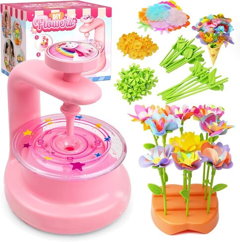 ألعاب زهرة النسيج DIY-الحرف اليدوية للفتيات والفنون والحرف اليدوية للأطفال الذين تتراوح أعمارهم بين 4-8 8-12 ، لعبة Perfect Party Activity ، هدايا عيد ميلاد للفتاة (الأزرق) in Kuwait