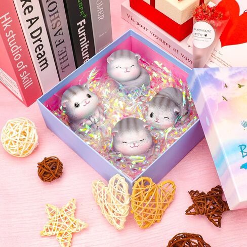 Ottwlli 150 Grams قزحيق جليدية قطع الورق مقطعة حشو ، Farmly Film PP Herfers for Gift Basket Bag Hishaft Box Filler Easter Grass Pox Point in Kuwait